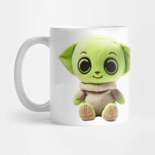 Adorable Green Baby Alien Plushie Mug